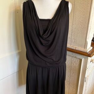 VENUS Black Cowl Neck Sleeveless Midi Dress